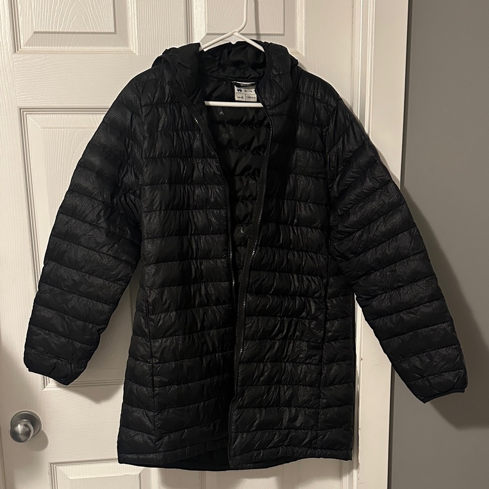 Black Puffer Jacket with Hood